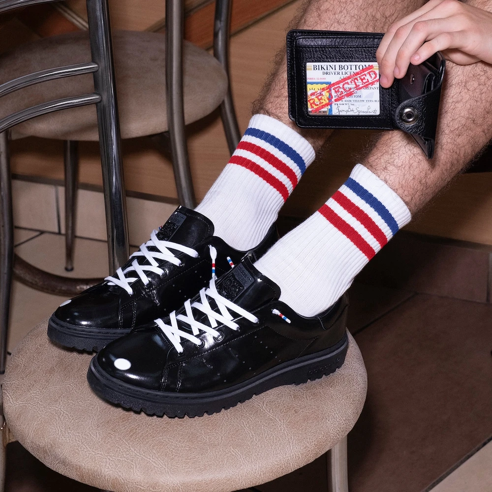 Adidas三叶草STAN SMITH FREIZEI海绵宝宝联名款经典运动鞋JQ6779