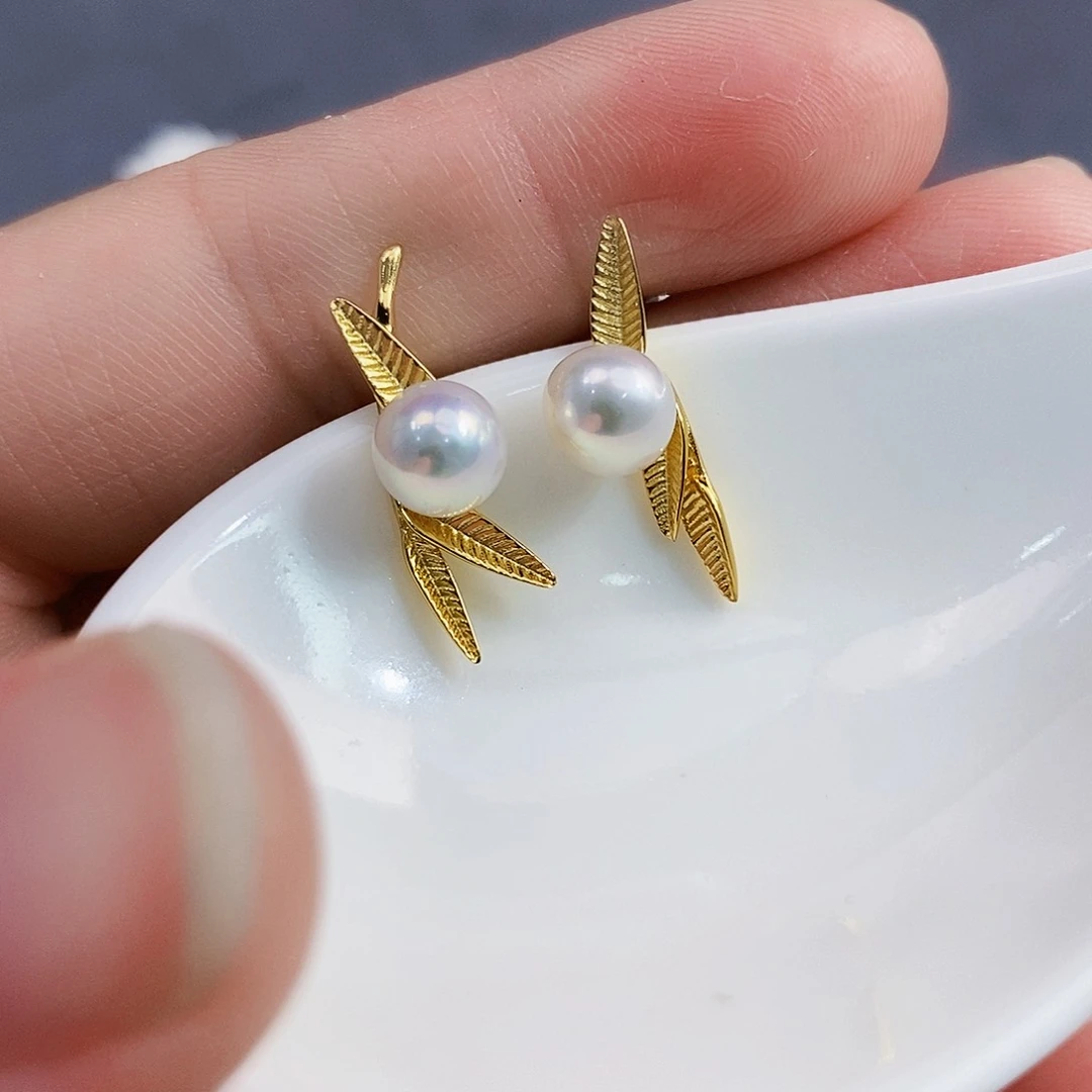 银S925镶嵌特价新品耳饰淡水珍珠