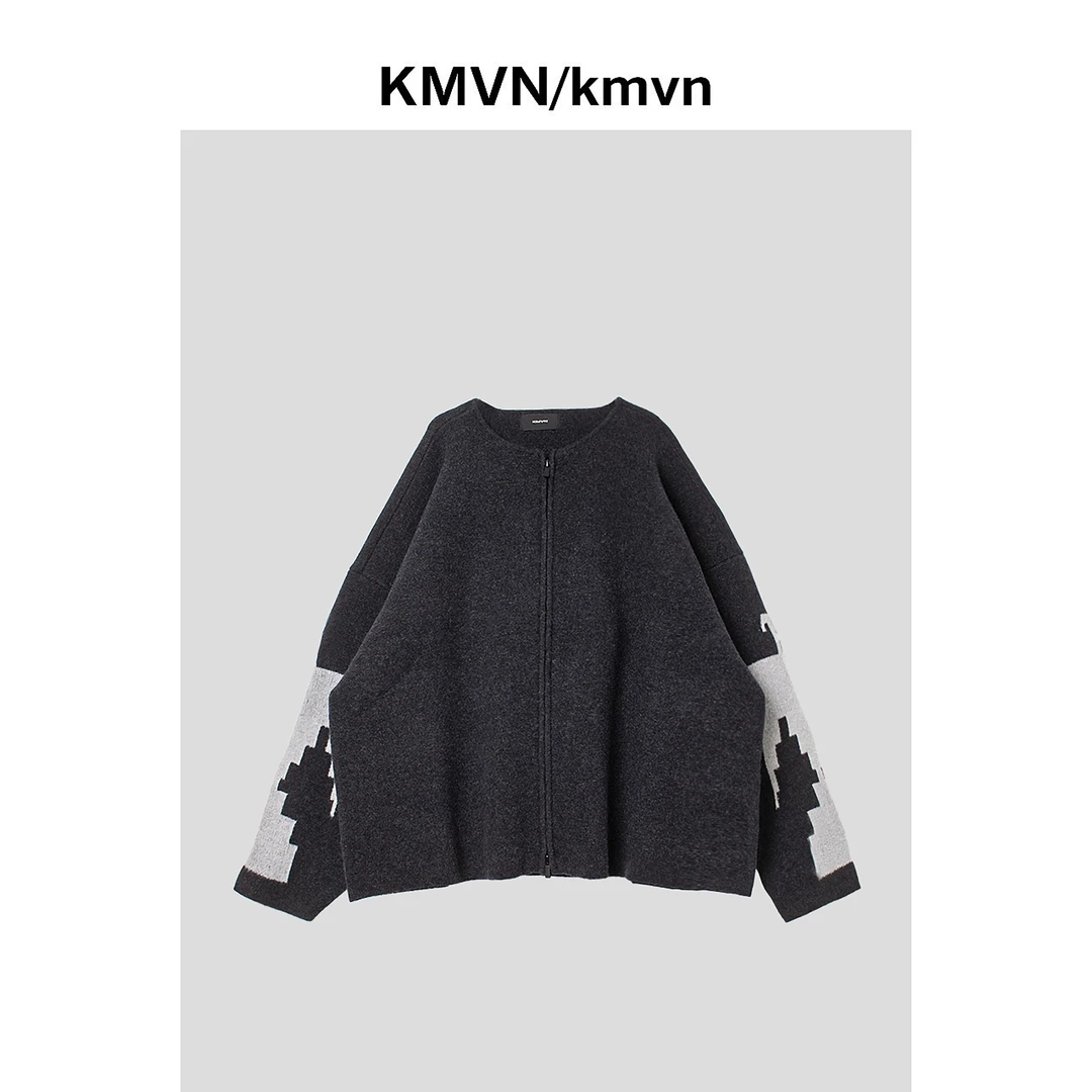 kmvn/kmvn【文柳】2025春季新款潮流百搭原创设计休闲拉链开衫