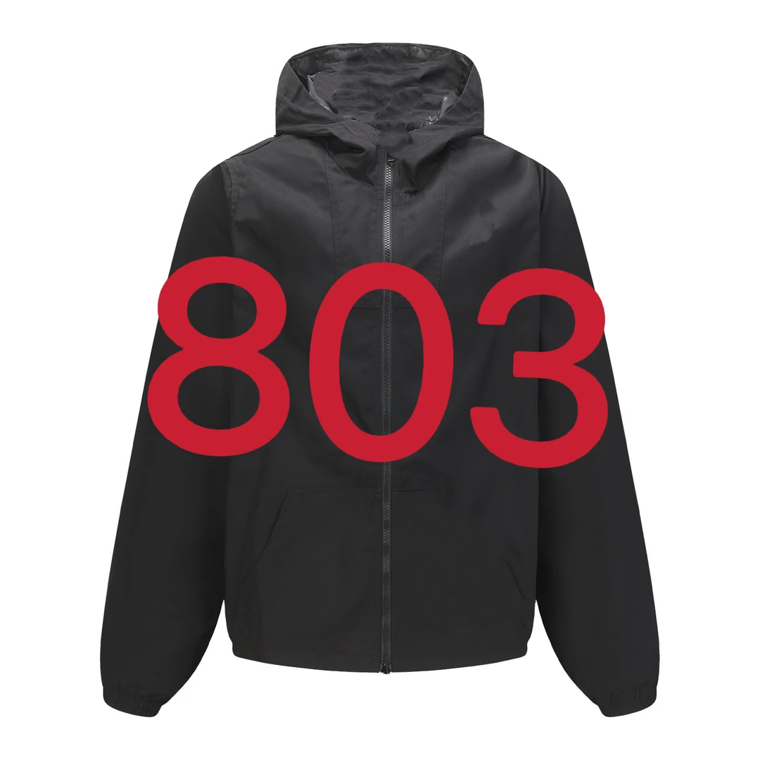 烧花字母连帽拉链 803