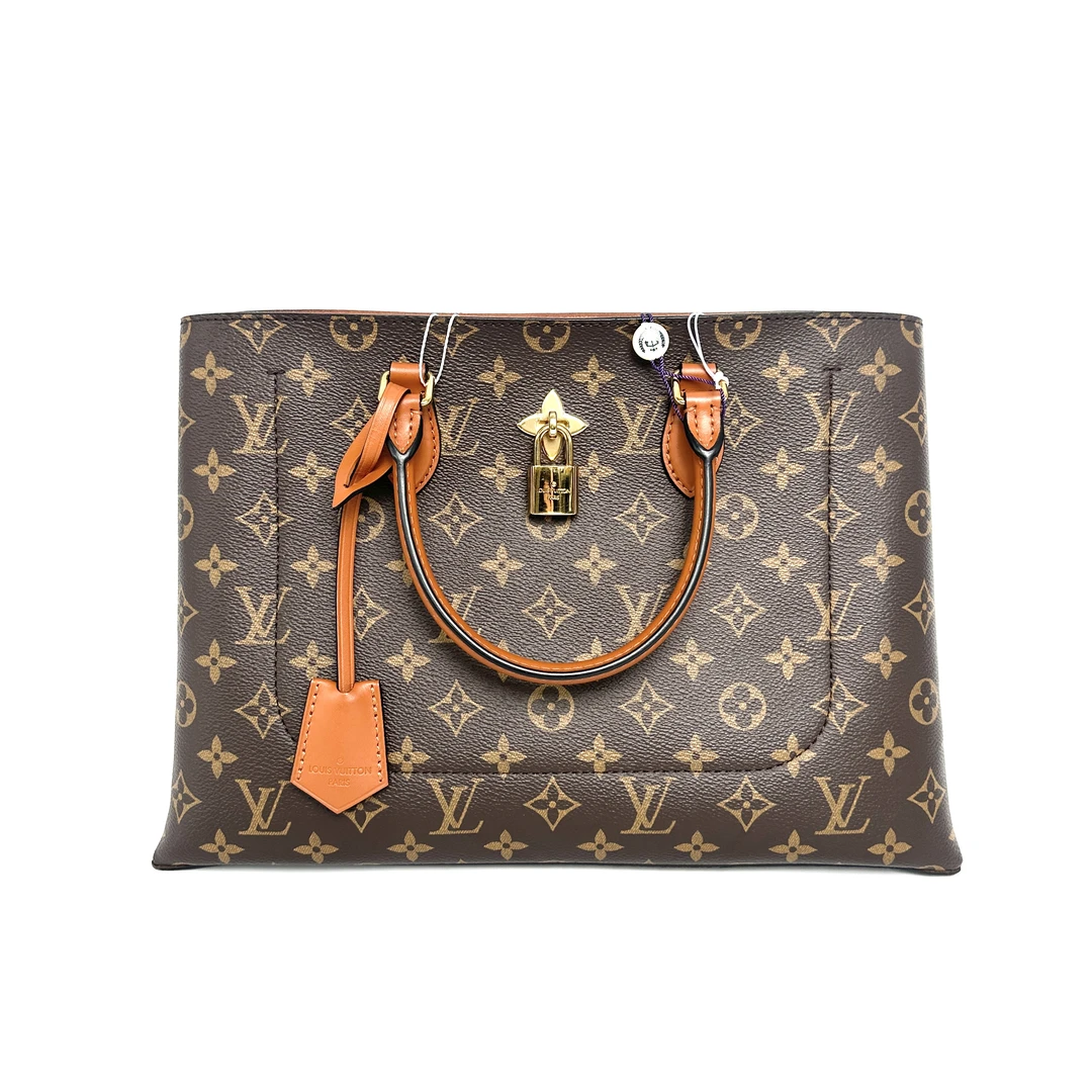 99新 LouisVuitton/路易威登 可乐/拼棕色小花托特/99新/78719154