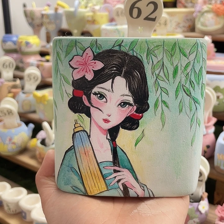 62…..手工手绘花盆