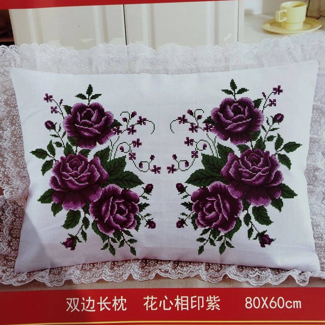 自己手工线绣十字绣80cmx60cm 线针一起出来