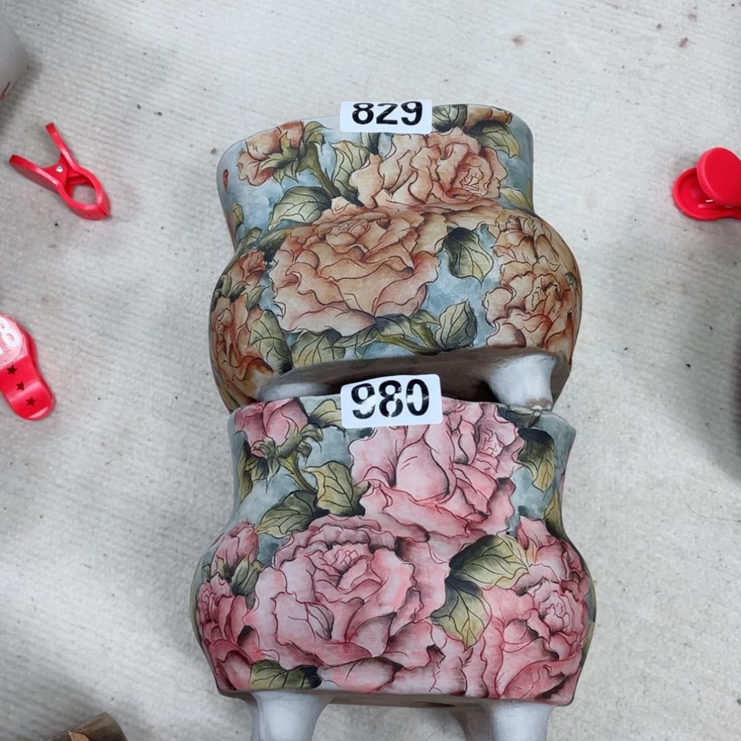 紫砂花盆铭****n陶瓷多肉花盆瑕疵