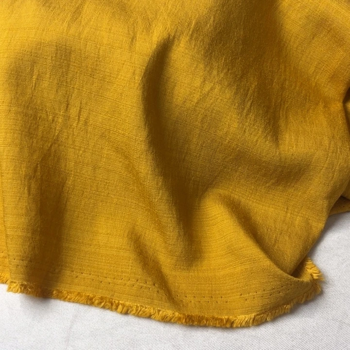 棉混纺姜黄麻棉2米