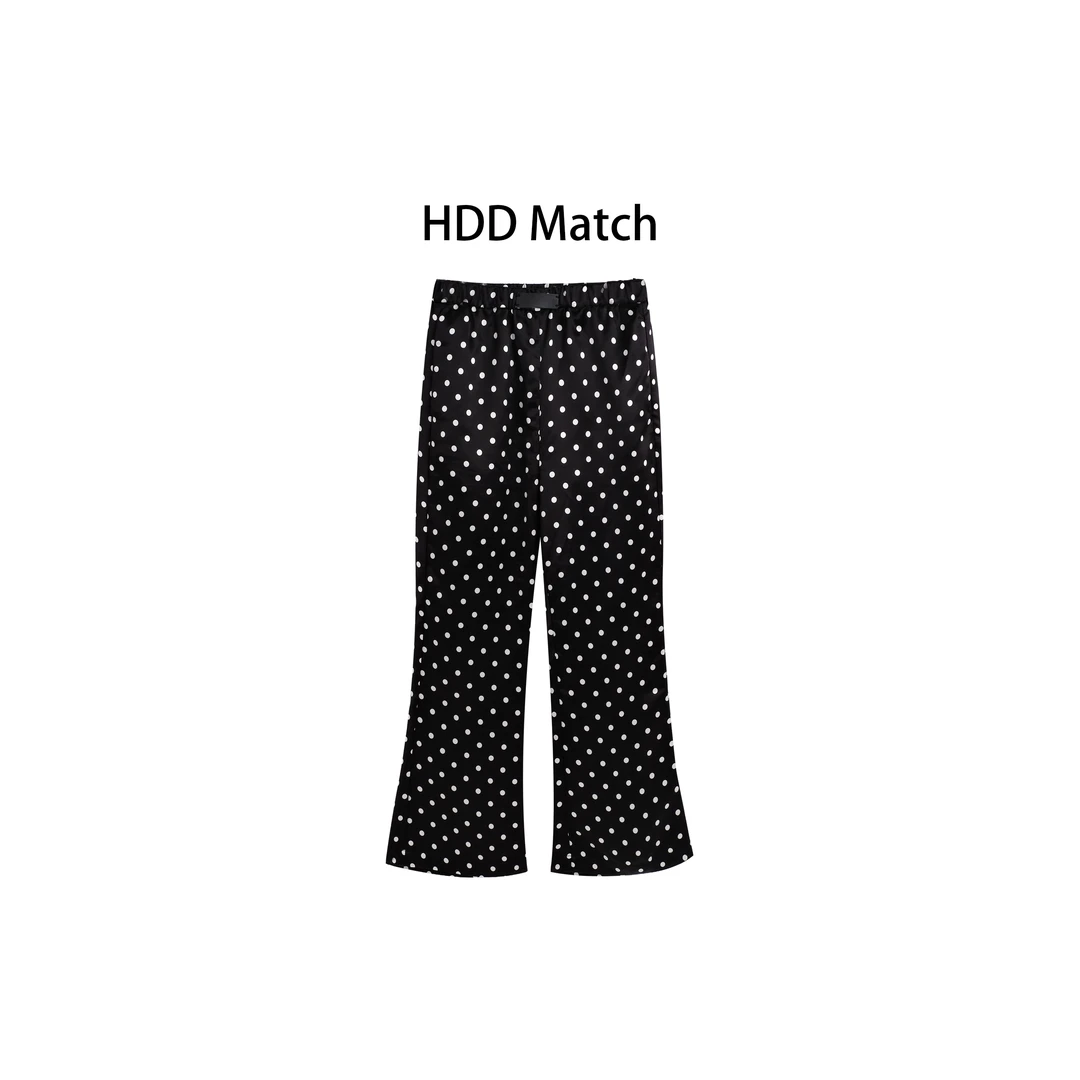 HDD "星空点点" 醋酸 夏季女款波点定制小众休闲裤   Y8350