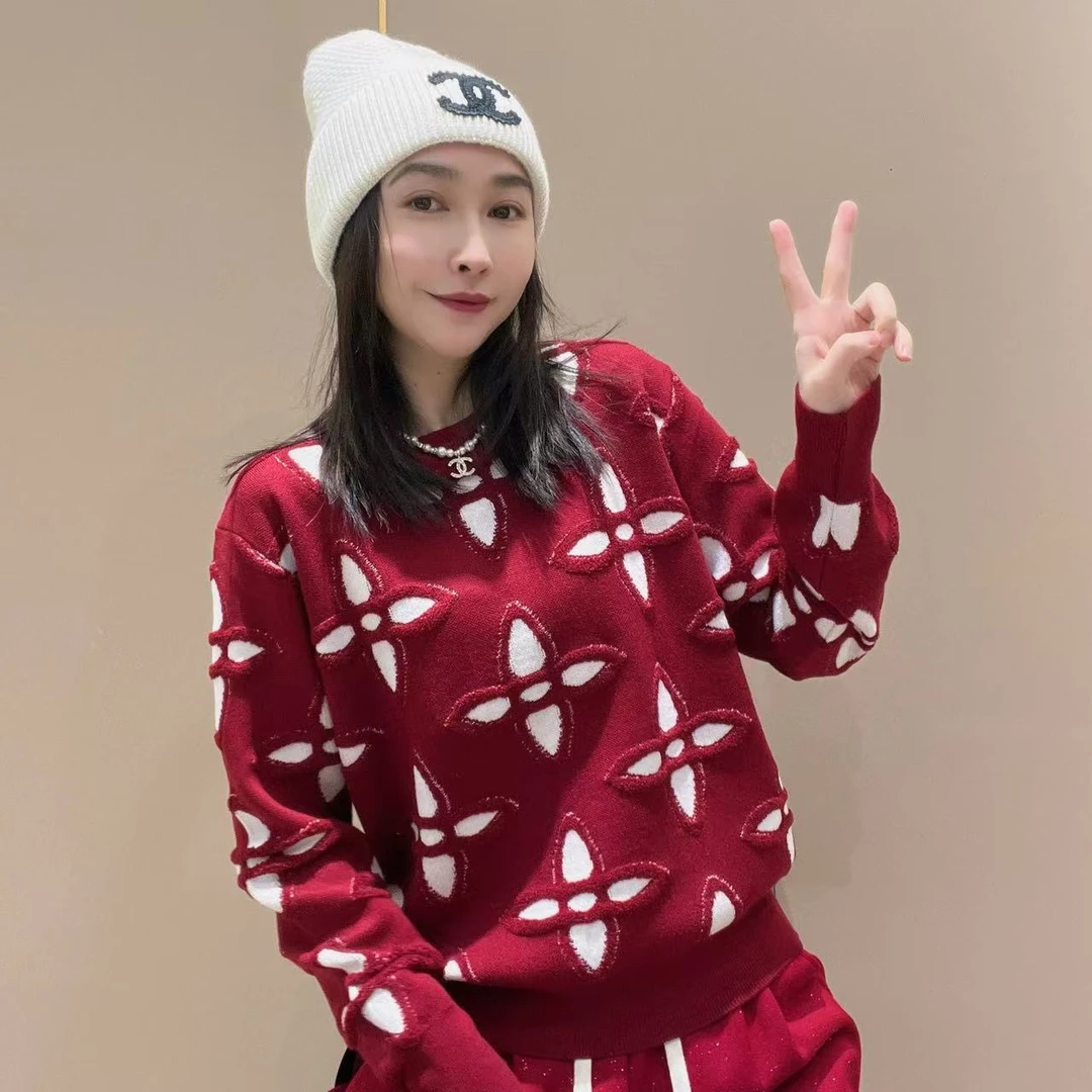 新款爆款时尚毛衣上衣新款针织套头时尚潮流网红百搭慵懒风8043