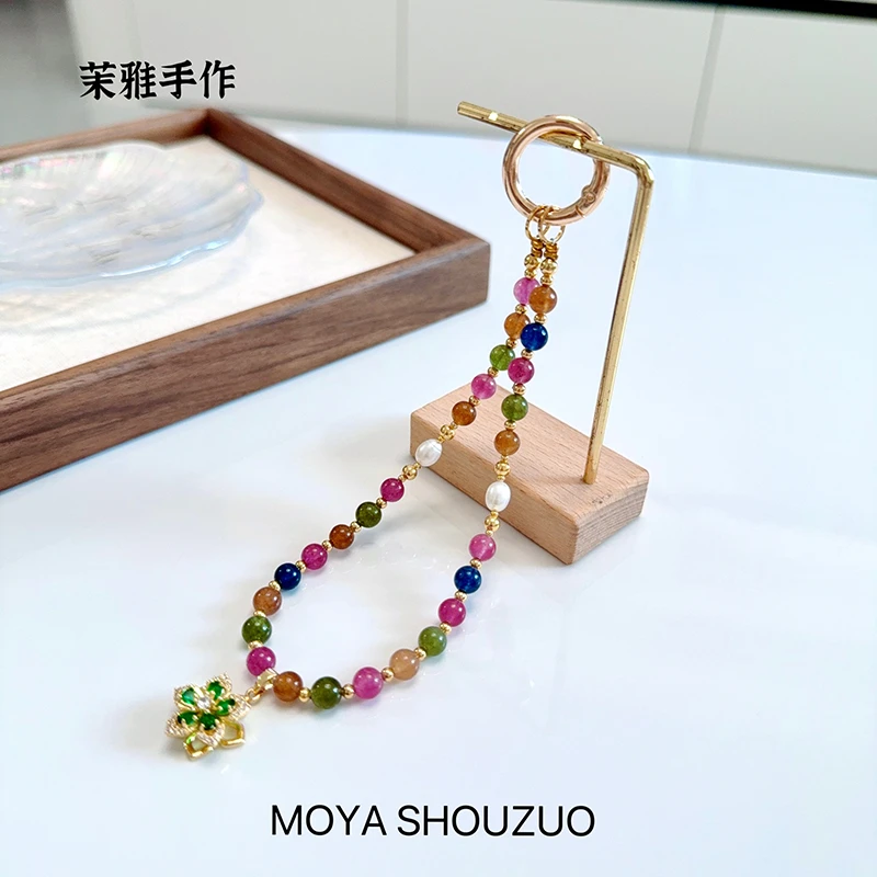 碧喜手机链ins清新创意国风手机挂绳手工diy新中式手链挂脖斜挎绳