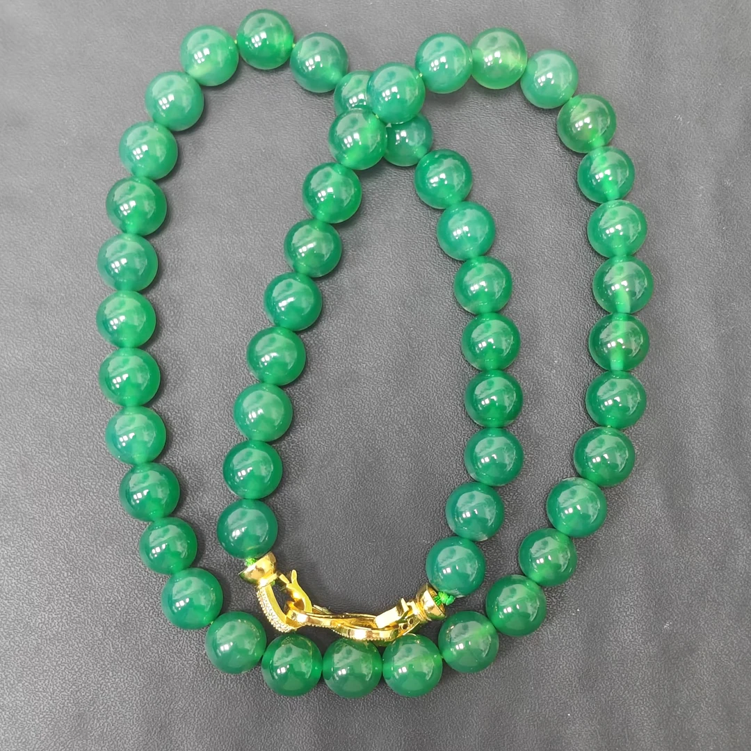 极光绿玉石玛瑙项链