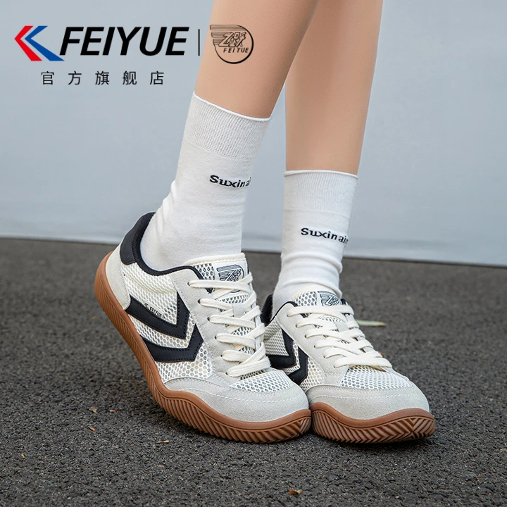 feiyue/飞跃德训鞋男女鞋2025秋季休闲透气网鞋男爆款情侣板鞋