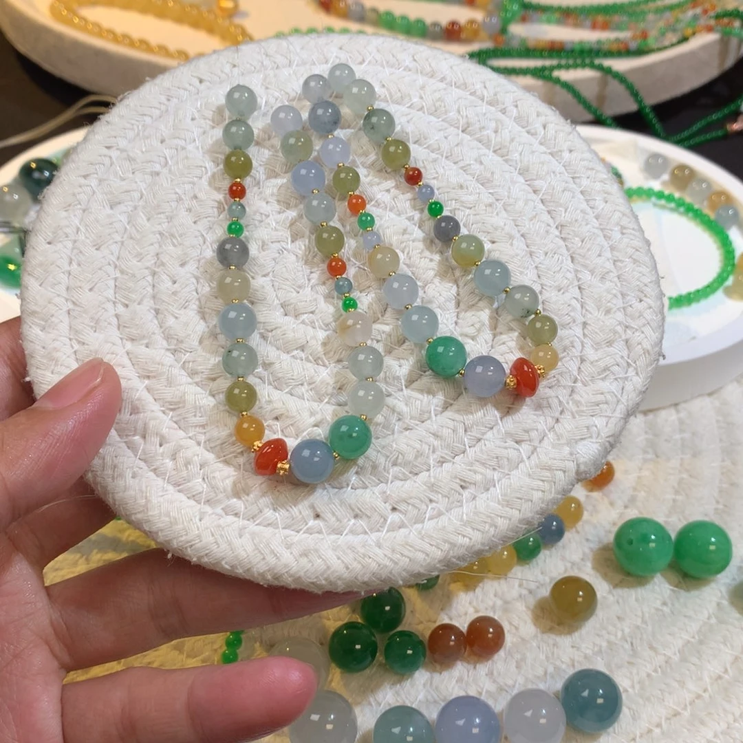 翡翠散珠多宝手串，新款亏出