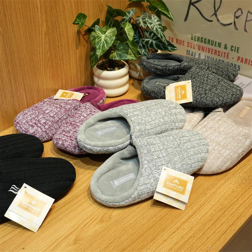 【退货补运费】秋冬季情侣款加绒保暖拖鞋室内居家穿男女棉拖Z1801