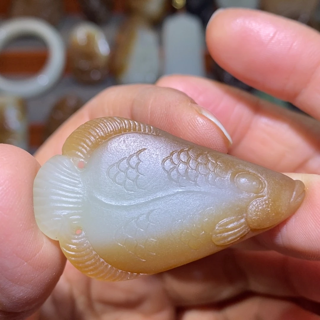 定制和田玉富贵有鱼