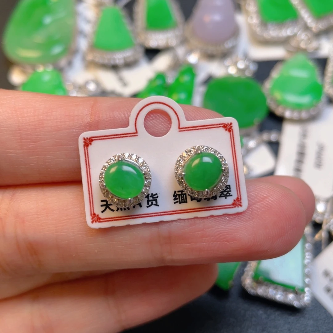 翡翠银S925镶嵌颈饰