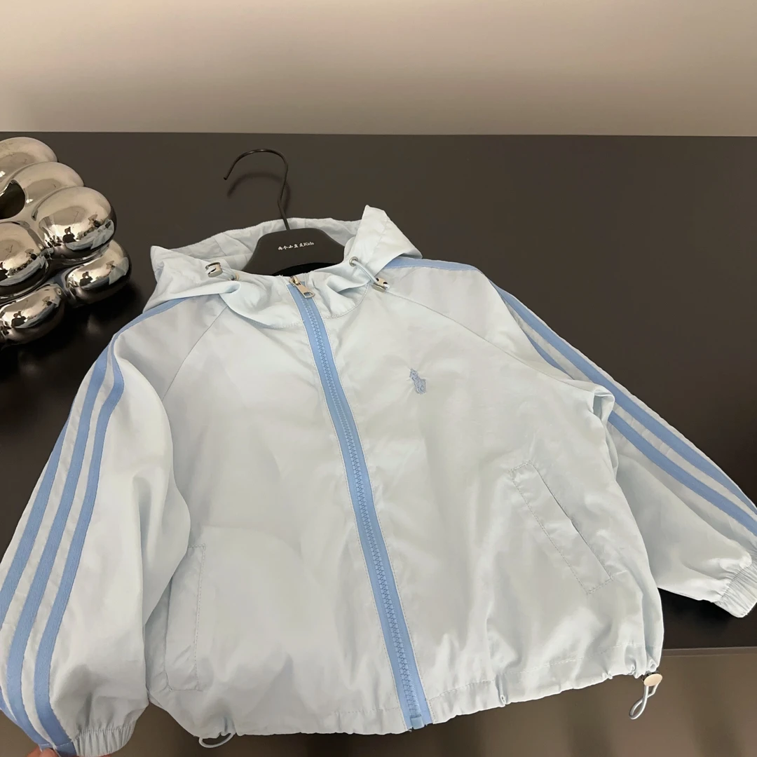 【两个小盆友】夏季儿童韩版宽松长袖防晒中小童休闲连帽外套0721