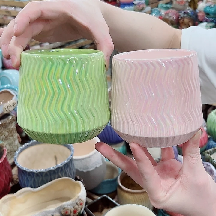 有孔.凑单10元陶瓷花盆发货！
