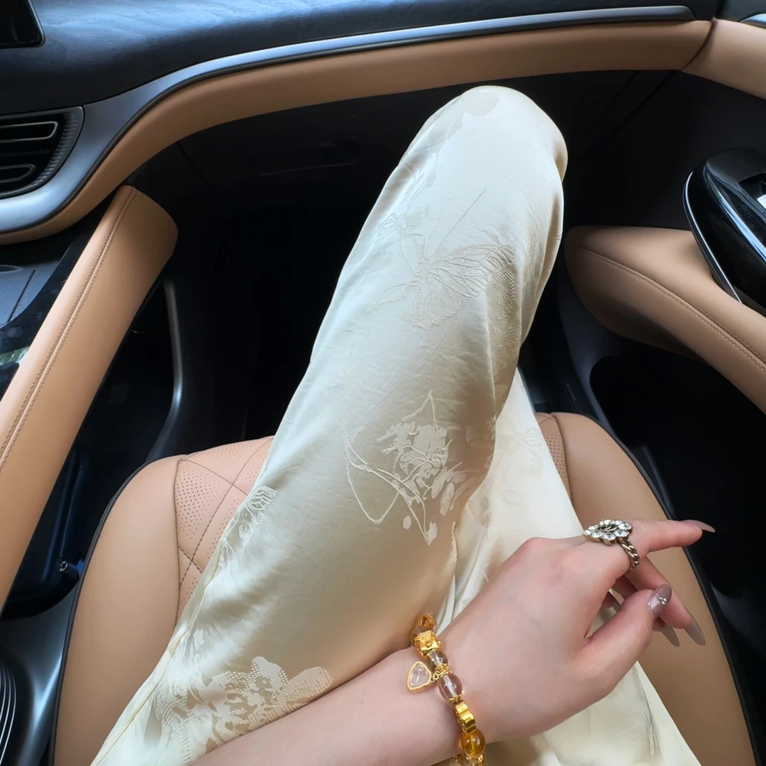 【蝴蝶裤】25年新中式国风夏季新款百搭气质直筒阔腿裤薄款2533