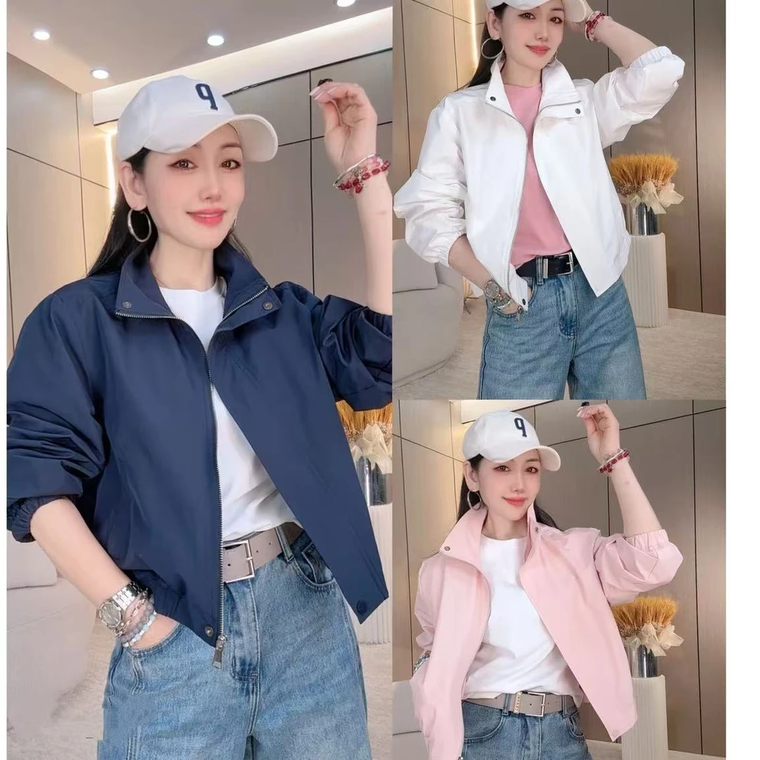 6685新款春秋爆款欧若风休闲女士冲锋衣外套小个子百搭洋气纯色