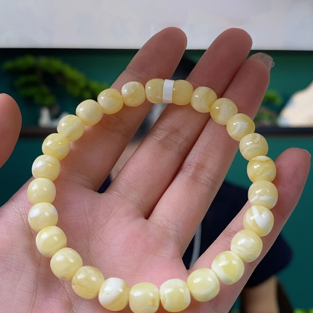 蜜蜡未镶嵌手链123566