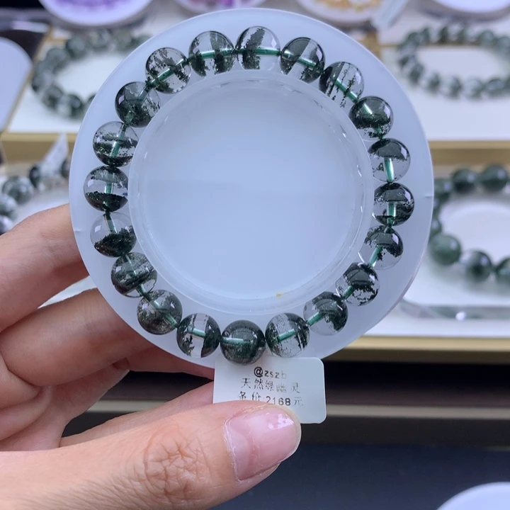 水晶手链未镶嵌大*王绿幽灵