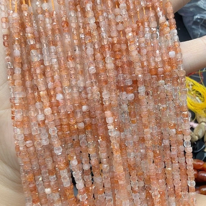 未镶嵌珠宝半成品水晶卡2金太阳方糖一条