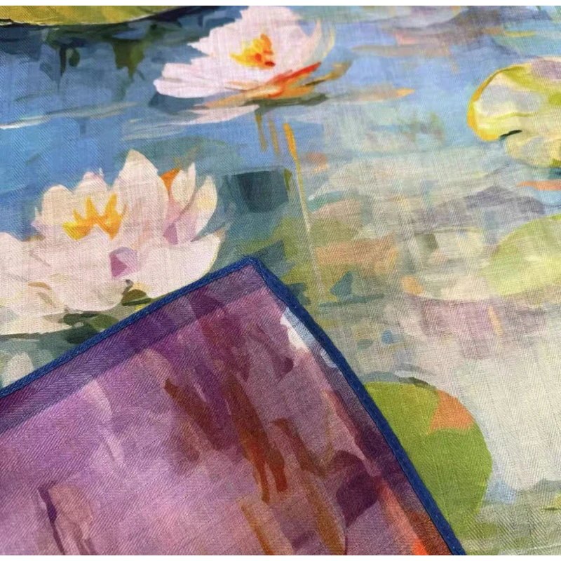 （321）高档丝巾围巾女士披肩新款素雅百搭防晒优雅气质