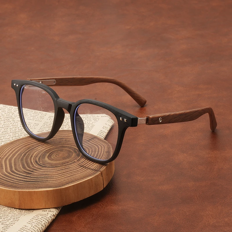 Tanalis纹腿蓝光复古可配度数变色近视眼镜适合圆脸人群超轻