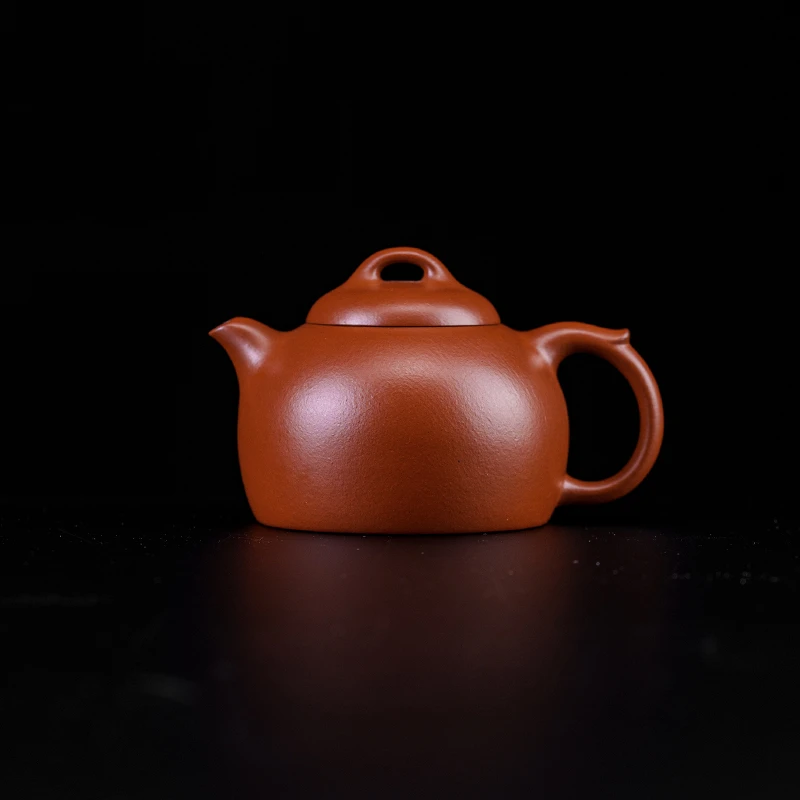 【泉瓢】 原矿朱泥大红袍  150cc 手工制作 内推孔 宜兴紫砂壶
