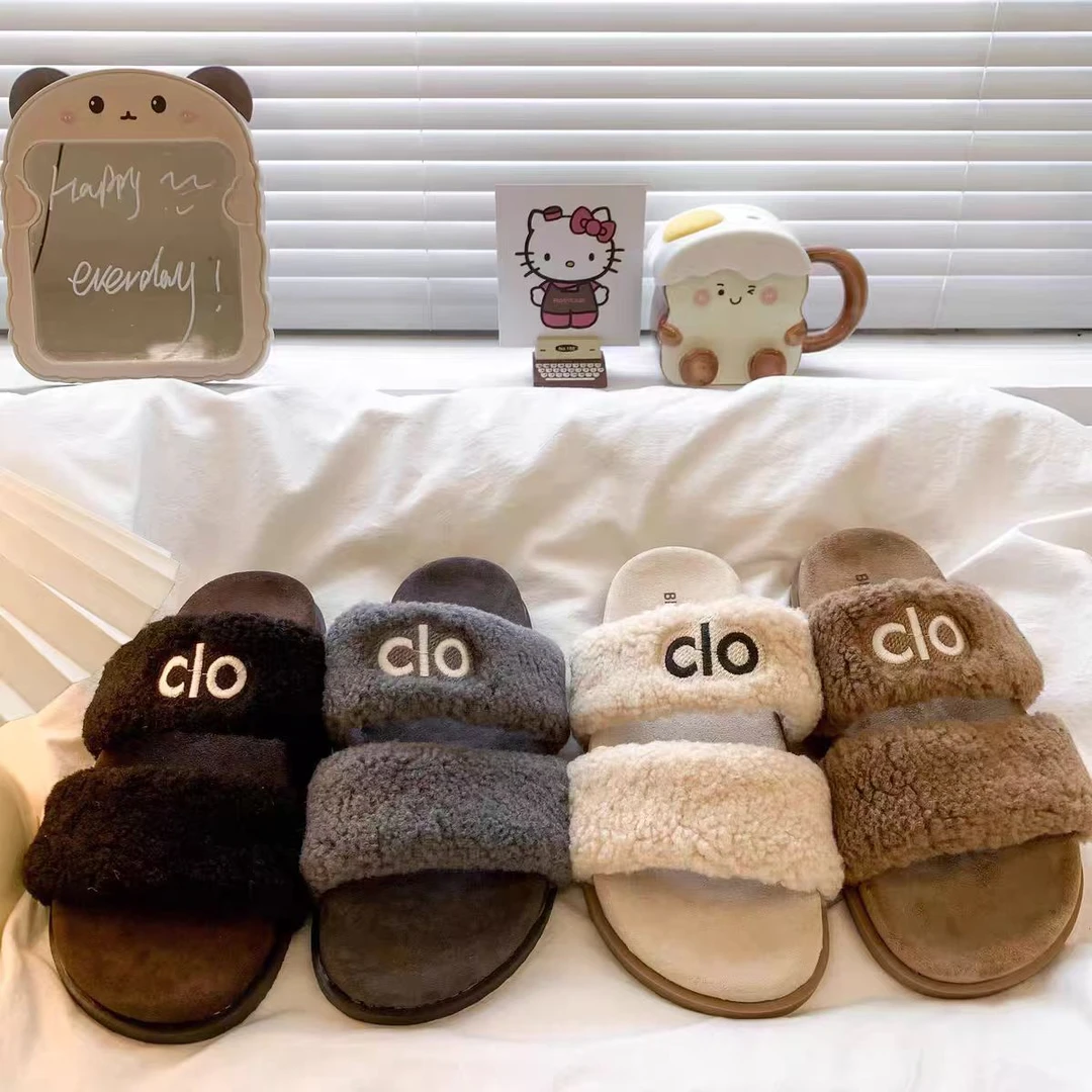 网红同款毛毛拖鞋女外穿高级感百搭休闲时尚防滑毛绒拖鞋05