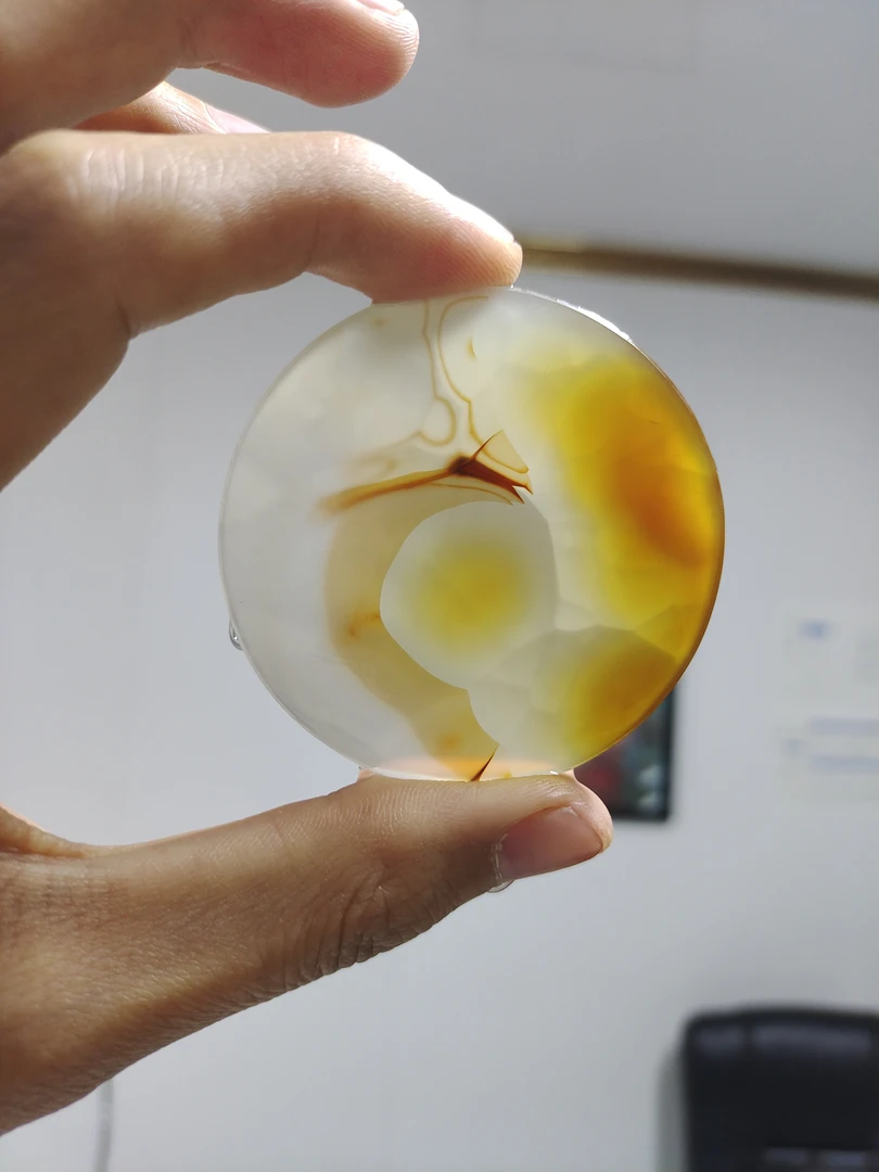 天然玛瑙像形牌 玉猪龙/玉龙