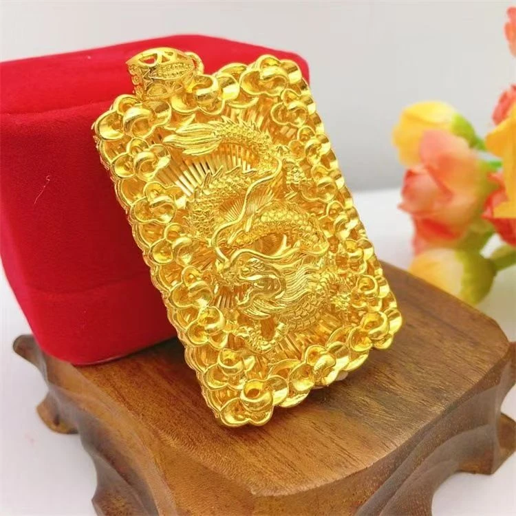 合金吊坠 龙牌吊坠经典霸气潮流时尚百搭大展宏图不掉色