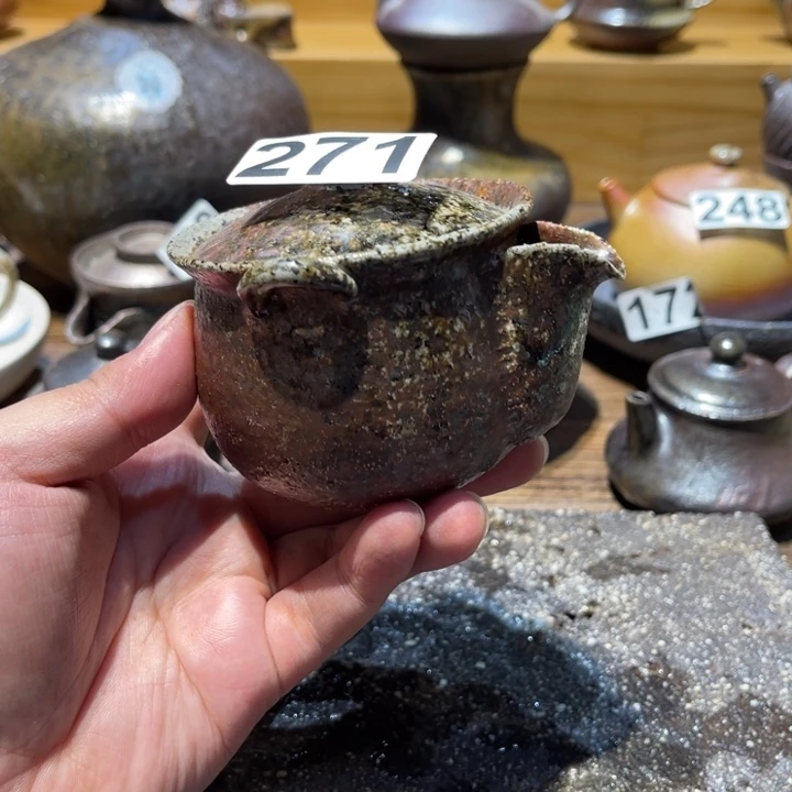 手工制作柴烧宝瓶瑕271