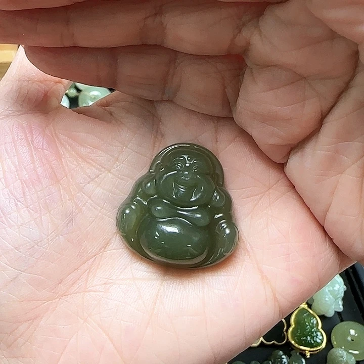 和田玉未镶嵌吊坠(不含链)洋*