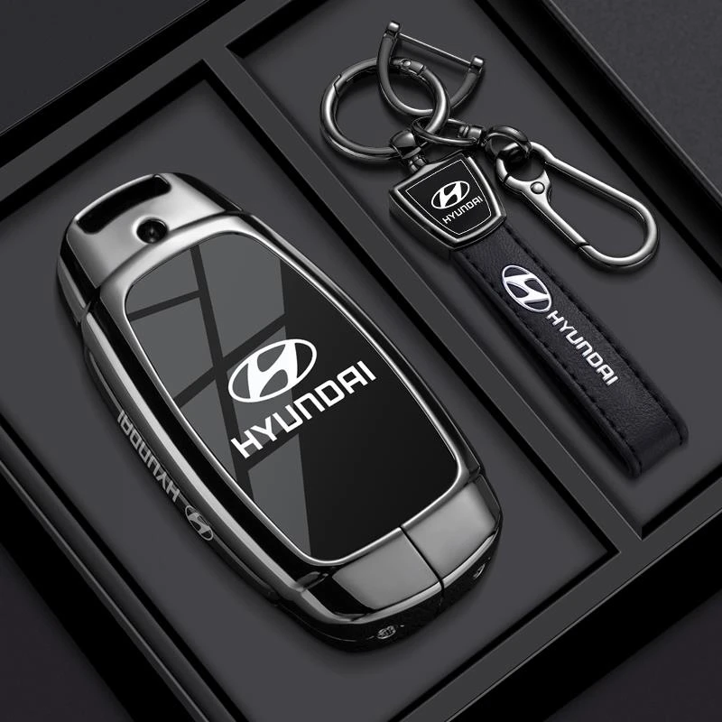 第七代现代伊兰特钥匙套ix35索纳塔十一代菲斯塔胜达金属车扣壳男