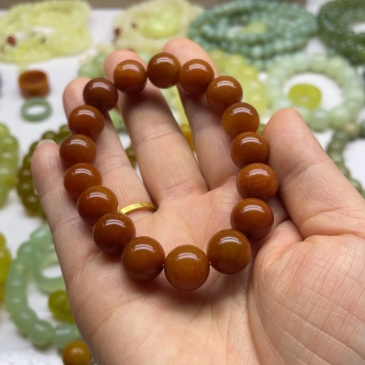 蛇纹石玉手串未镶嵌t***油