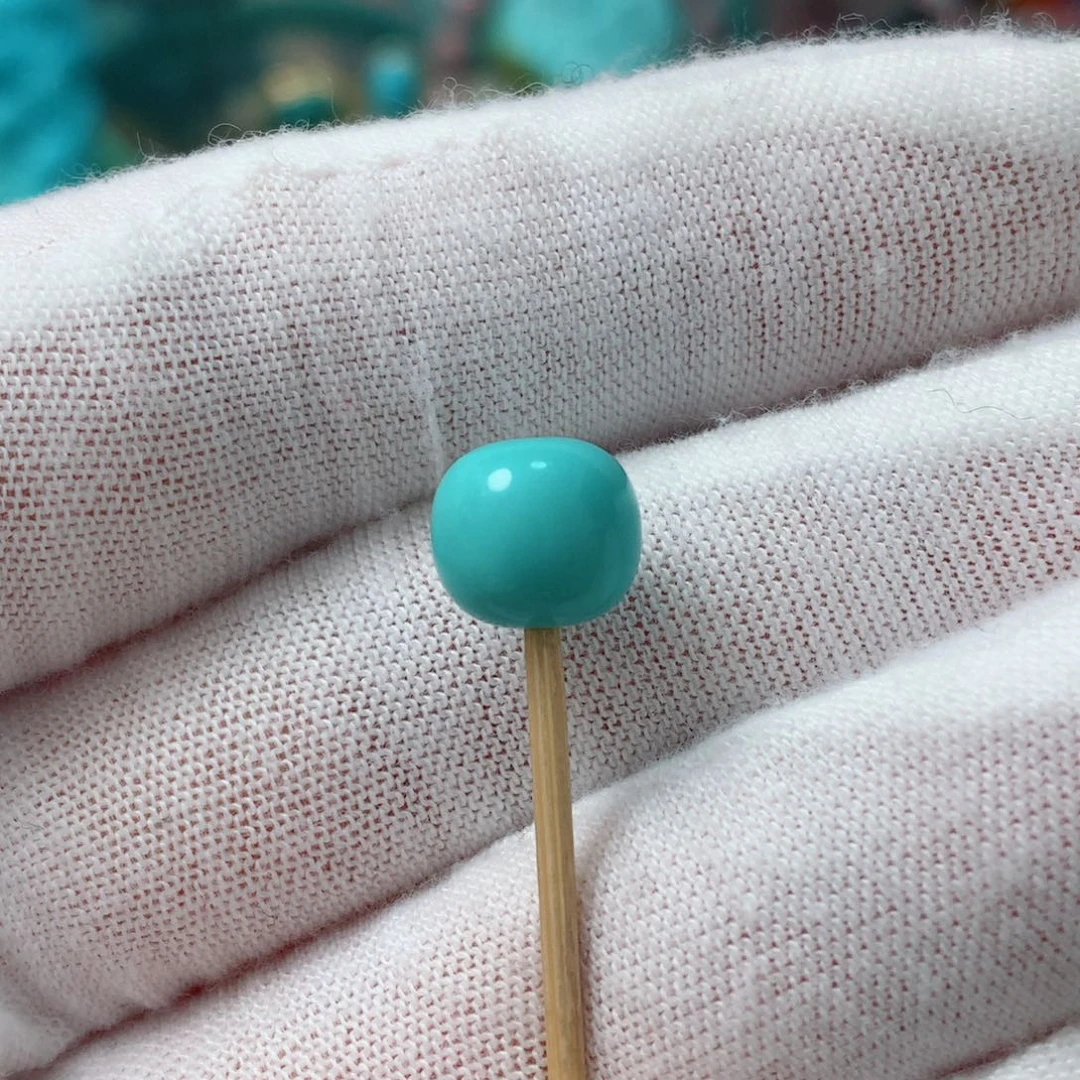 绿松石珠宝奇石未镶嵌9×8