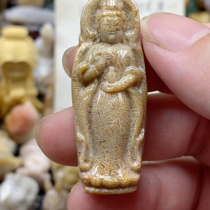 颈饰未镶嵌硅化珊瑚（珊瑚玉）小