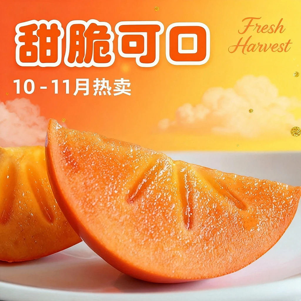 陕西巧克力甜脆脆柿子2.5斤装80克起