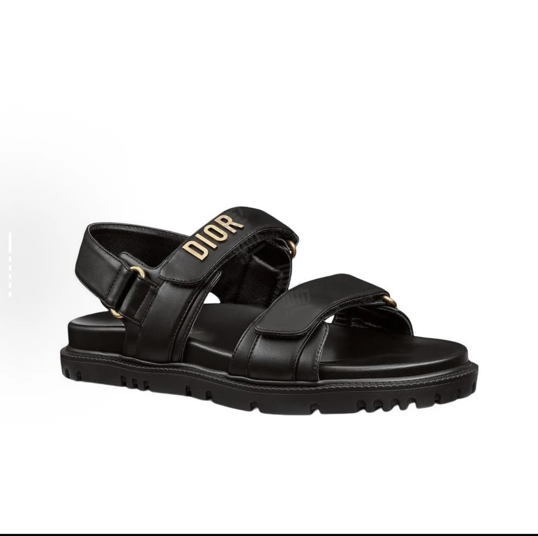 99新 DIOR/迪奥 S153 Act 沙滩凉鞋 女款 黑色 35.5 36 37.5码