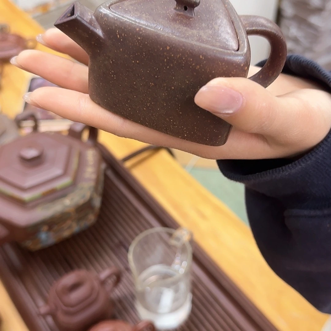 紫砂茶壶紫砂壶三角石瓢120cc
