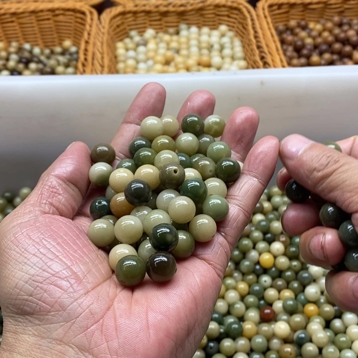 白玉菩提吊坠11青提圆珠100颗