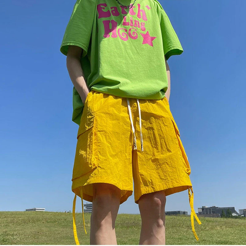 【11383包邮】2025夏季新款青少年学生港风薄款速干工装沙滩短裤