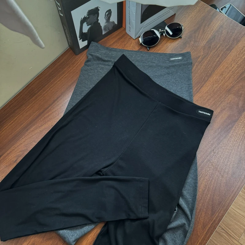 『LZZ』2025夏休闲百搭时尚宽松简约舒适简约天丝弹力超薄打底裤