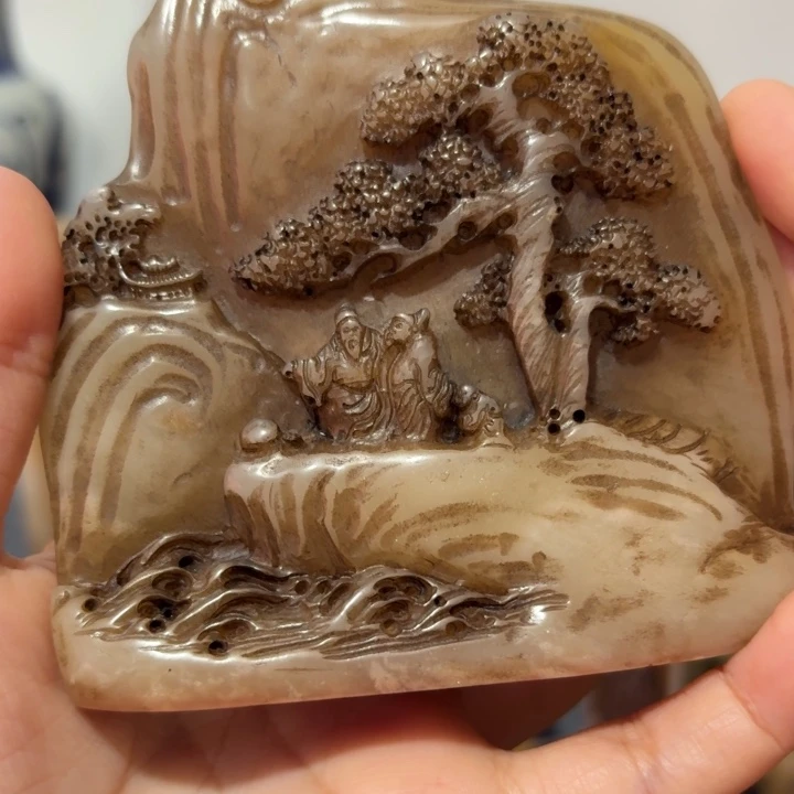 倪***愈石材手工艺品摆件包邮