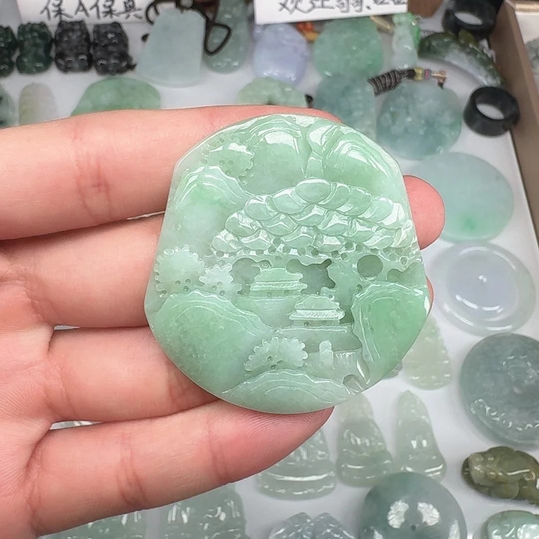 翡翠未镶嵌颈饰天然翡翠