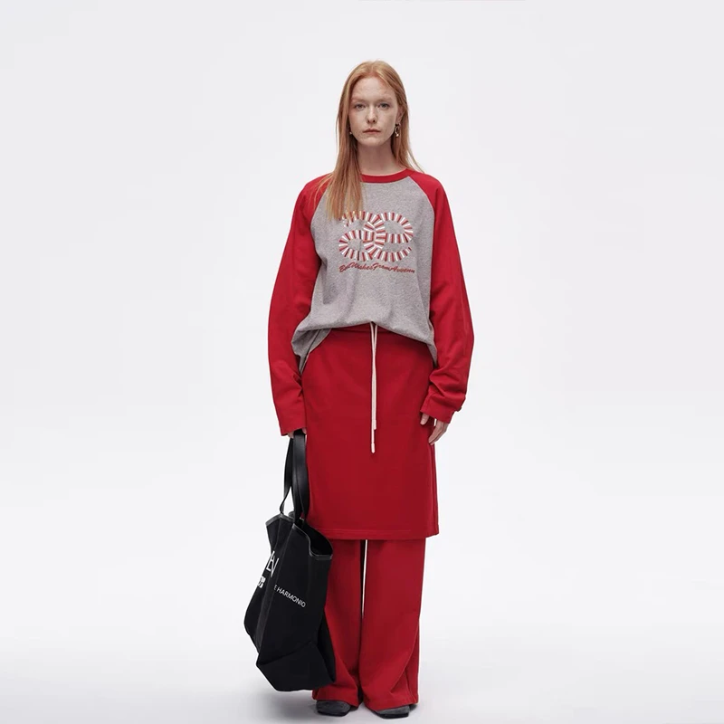 【VIINS】AVVENN25春季新品福运舒适松紧抽绳前片对褶休闲裤1036