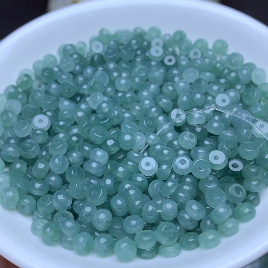 【闪购商品】翡翠手链未镶嵌卡3乘6冰蓝水算盘60个