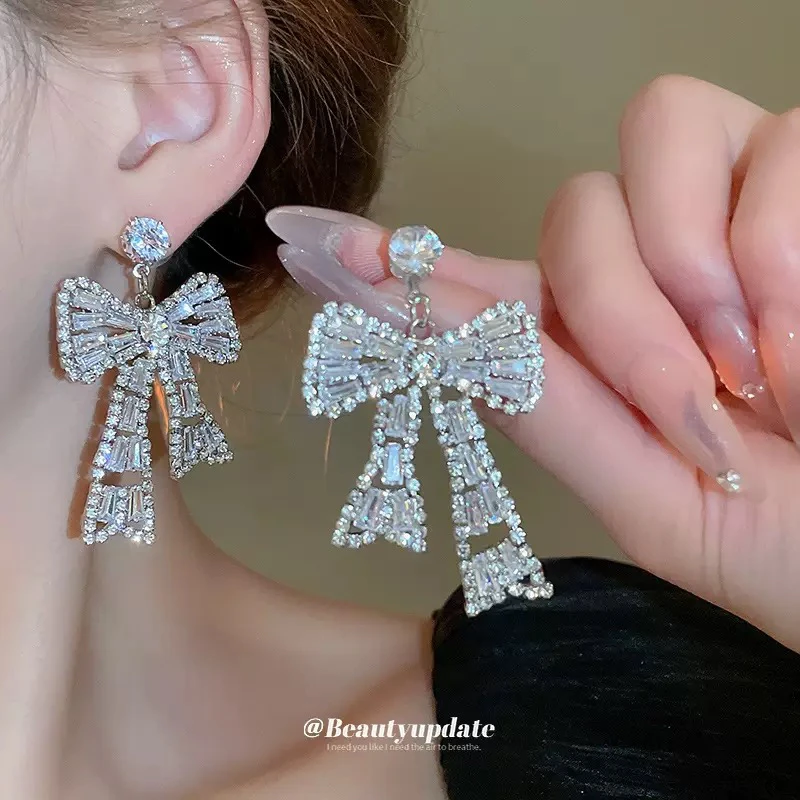 合金合成锆石耳饰 3509【日落】轻奢耳饰