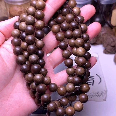 檀香木手串/手链檀香阴沉1.0/108满纹
