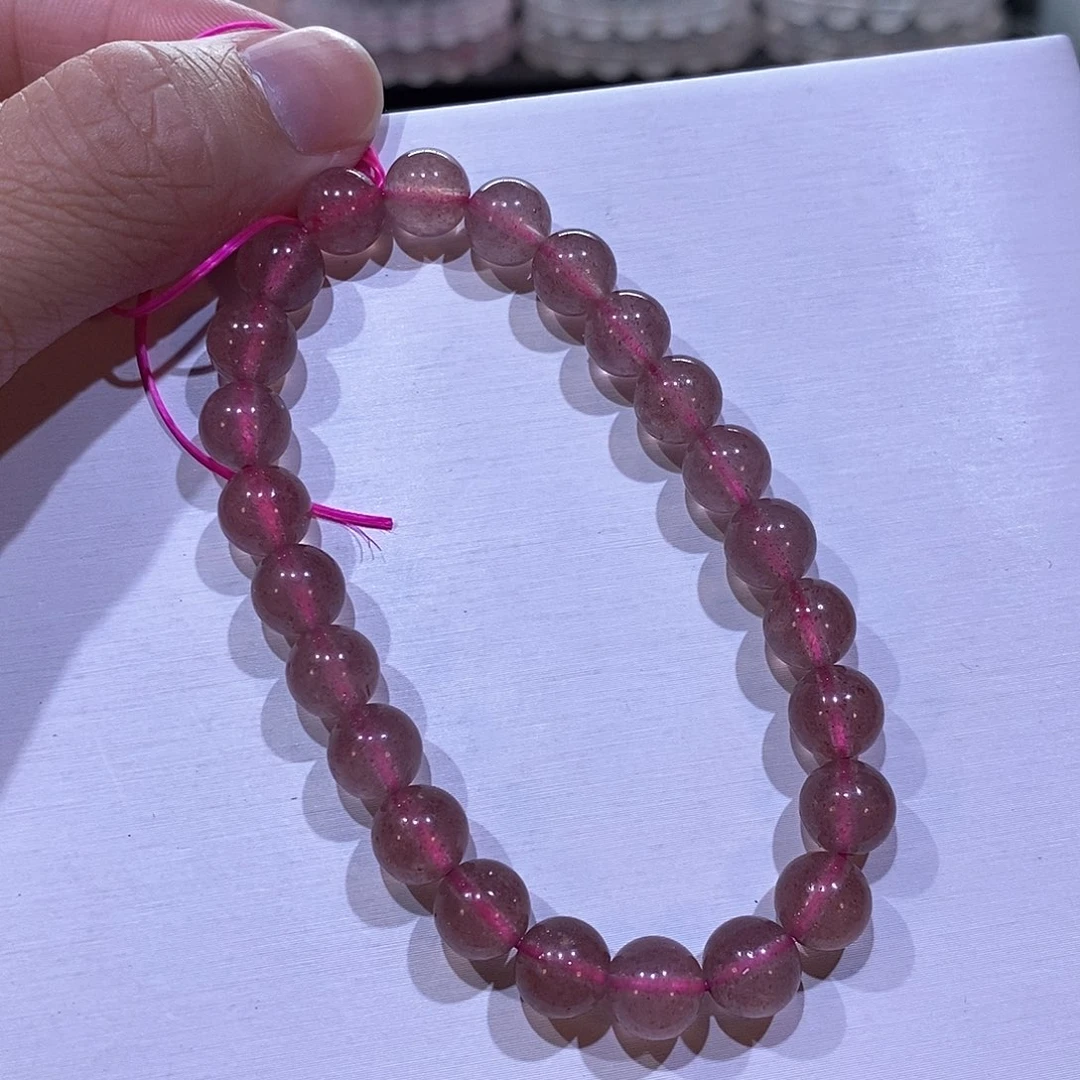 水晶手链未镶嵌草莓晶7咪